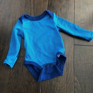 Patagonia Blue Capilene Baselayer Striped 6-12M